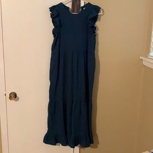 Blue ruffle midi dress from Target!